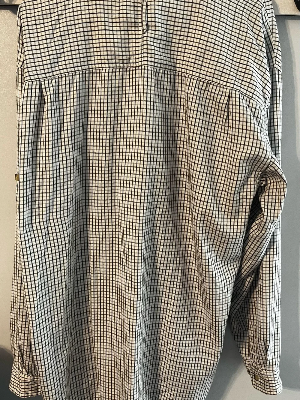 The North Face Men’s Black & White Checked Button-Down Shirt